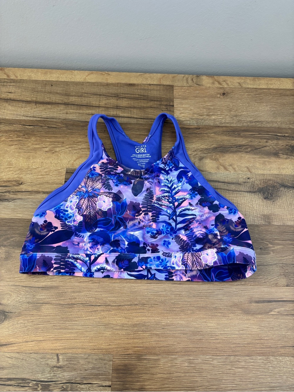 Athleta Girl Vacay Mode Tank Style Bikini Top Purple